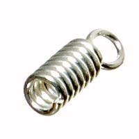 Spiral end cap, inner diam. 2.0 mm, silver-plated 