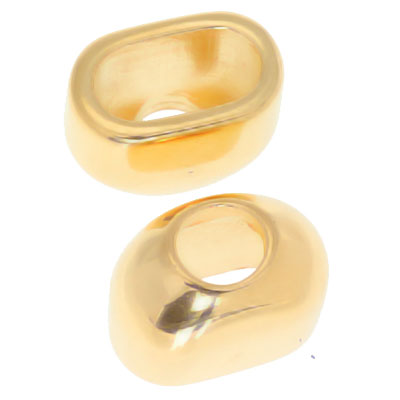 End cap for strap 4 mm, 17.5 x 14 mm, gold-plated 