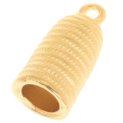 End cap cone, inner diameter 5 mm, gold-plated 