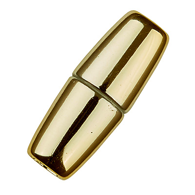 Magic Power magneetsluiting Olijf 21 x 8,5 mm, met 4 mm gat, glanzend goudkleurig 