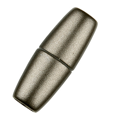 Magic Power magnetic clasp Olive 21 x 8.5 mm, with 4 mm hole, matt granite 