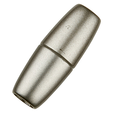 Magic-Power-Magnetverschluss Olive 24 x 9 mm, mit Bohrung 5 mm, edelstahlfarben matt 