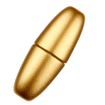 Magic Power magneetsluiting olijf 25,5 x 10 mm, met gat 6 mm, goudkleurig mat 