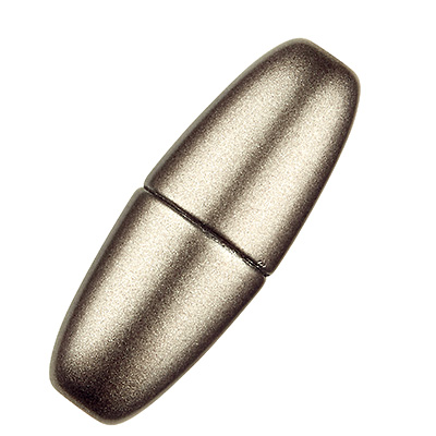 Magic-Power-Magnetverschluss Olive 32 x 12 mm, mit Bohrung 4 mm,  granit matt 
