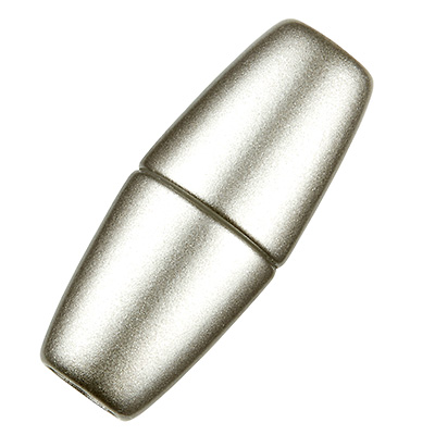 Magic-Power-Magnetverschluss Olive 33,5 x 12,5 mm, mit Bohrung 6 mm, edelstahlfarben matt 