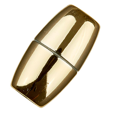 Magic Power magneetsluiting Olijf 32 x 17,5 mm, met gat 10 mm, glanzend goudkleurig 