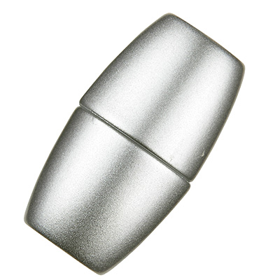 Magic Power magnetic clasp olive 35.5 x 20 mm, with 10 mm hole, matt silver colour 
