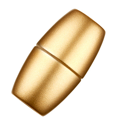 Magic Power magnetic clasp Olive 32 x 17.5 mm, with hole 10 mm, gold coloured matt 