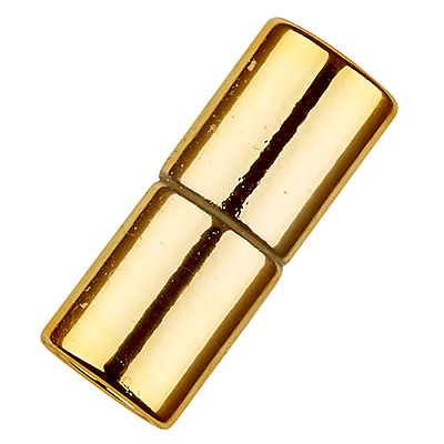 Magic Power magnetic lock cylinder 21.5 x 8.5 mm, with 5 mm hole, shiny gold colour 