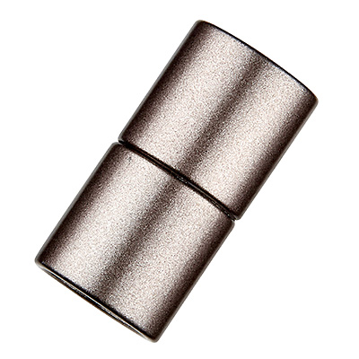 Magic-Power-Magnetverschluss Zylinder 21,5 x 8,5 mm, mit Bohrung 6 mm, granit matt 