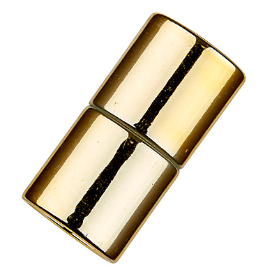 Magic-Power-Magnetverschluss Zylinder 21,5 x 10,5 mm, mit Bohrung 8 mm, goldlfarben glanz 