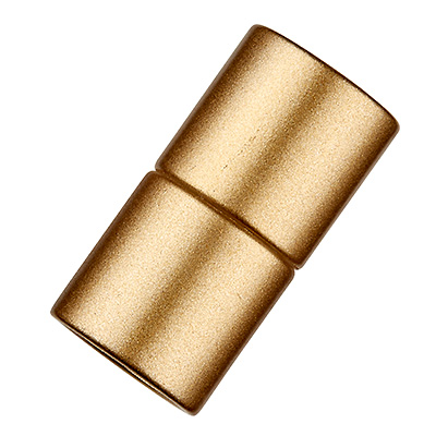 Magic-Power-Magnetverschluss Zylinder 21,5 x 10,5 mm, mit Bohrung 8 mm, goldlfarben matt 