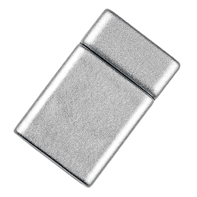 Magic Power magnetic clasp for flat ribbons 10 x 2 mm, stainless steel colour mattn shiny 