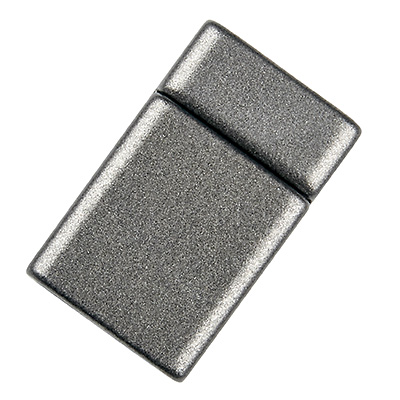 Magic Power magnetic clasp for flat ribbons 10 x 2 mm, matt granite 