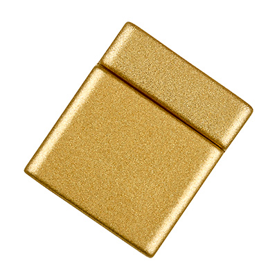 Magic Power magnetic clasp for flat ribbons 15 x 2 mm, gold coloured matt 