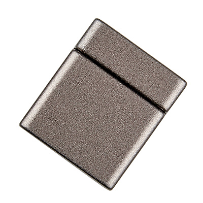 Magic Power magneetsluiting voor platte linten 15 x 2 mm, mat graniet 