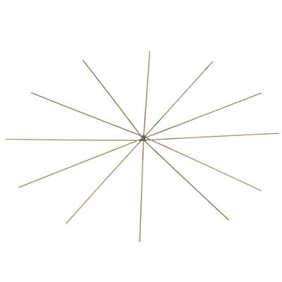 Wire star 20 cm, gold-coloured 