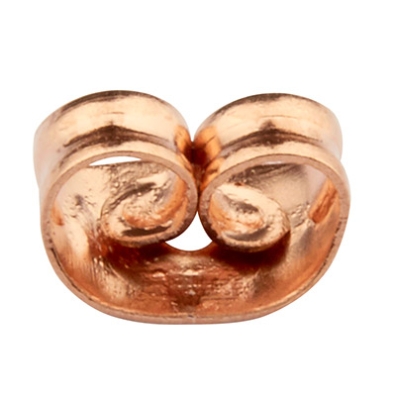 Stainless steel stud earrings, 4.5 x 6.5, rose gold-plated 