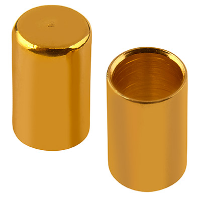 End cap without eyelet, inner diameter 5 mm, gold-plated 