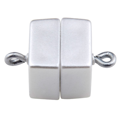 Magic Power magnetic catch cube with eyelet, 17.5 x 10 mm, pearl-coloured 