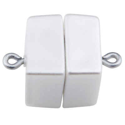 Magic Power magnetic catch cube with eyelet, 20 x 12 mm, mother-of-pearl colour 