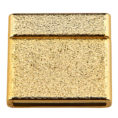 Magic Power Magnetverschluss für flaches Band mit 20 mm Breite,  21x 23 mm,   goldfarben glänzend 