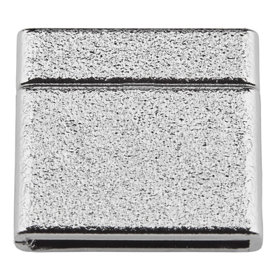 Magic Power magnetic clasp for flat strap with 20 mm width, 21x 23 mm, silver glossy 
