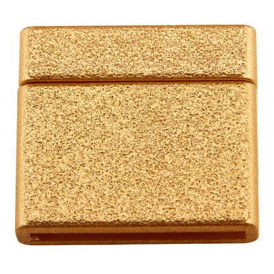 Magic Power magnetic clasp for flat strap with 20 mm width, 21x 23 mm, gold-coloured matt 