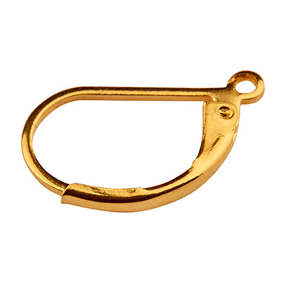 Hinged brooch with eyelet, gold-plated 