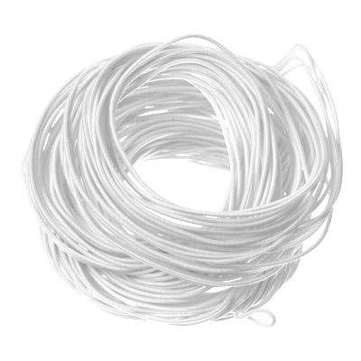 Rubber cord, diameter approx. 1.0 mm, length 20 m, white 