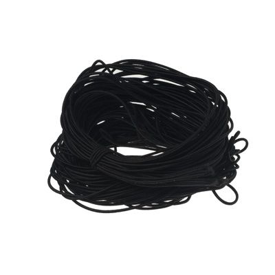 Rubber cord, diameter approx. 1.0 mm, length 20 m, black 