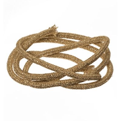 Sail rope / cord, diameter 5 mm, length 1 m, gold-coloured 