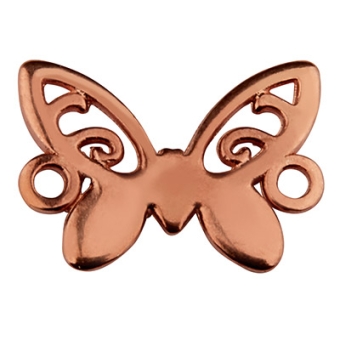 Armbandverbinder Schmetterling, 15 x 12 mm, rosevergoldet 