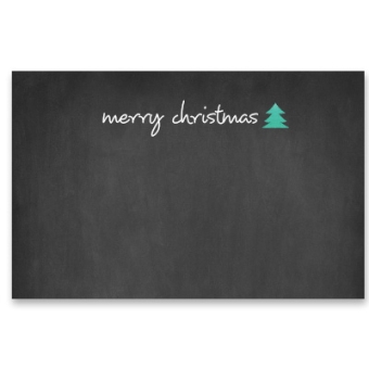 Schmuckkarte "Merry Christmas", quer, schwarz, Größe 8,5 x 5,5 cm 