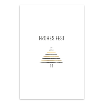 Schmuckkarte, "Frohes Fest", rechteckig, Größe 8,5 x 12 cm 