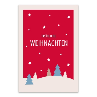 Schmuckkarte, "Fröhliche Weihnachten", rechteckig, Größe 8,5 x 12 cm 