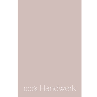Schmuckkarte "100 % Handwerk", hochkant, helles taupe, Größe 8,5 x 5,5 cm 