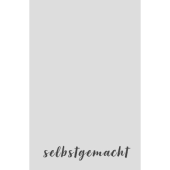 Schmuckkarte "selbstgemacht", hochkant, helles grau, Größe 8,5 x 5,5 cm 