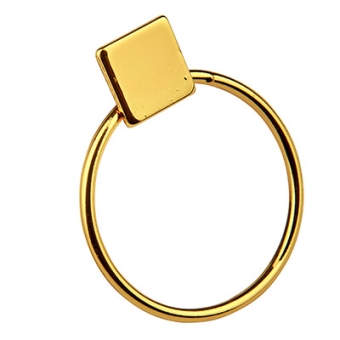 Ohrring Kreis, 17 mm, vergoldet 