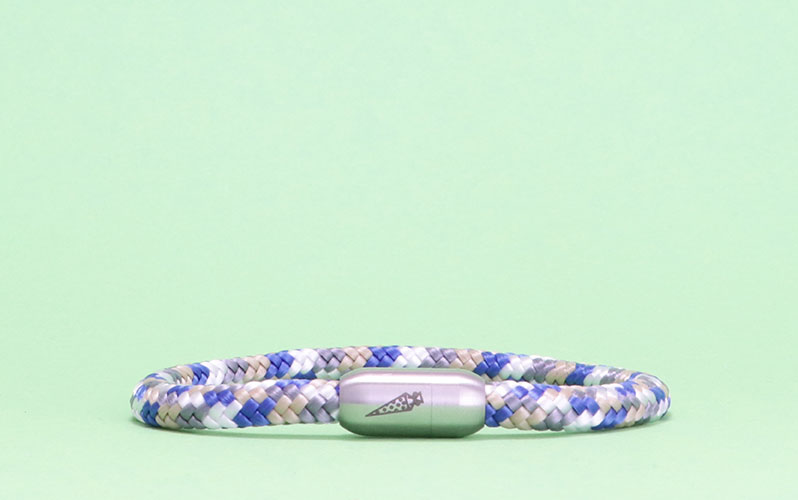 Bracelet en corde gravé avec fermoir magnétique "Schultüte" (cartable) 