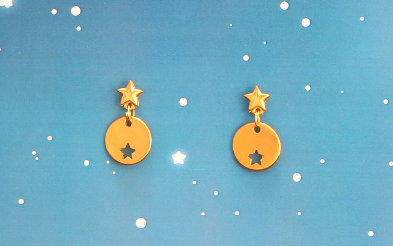 Golden Stars Earrings 