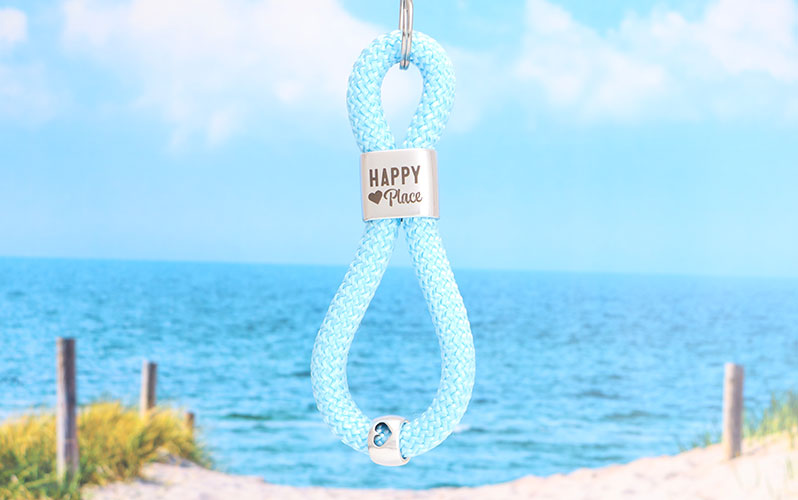 Sailing Rope Keychain "Happy Place 