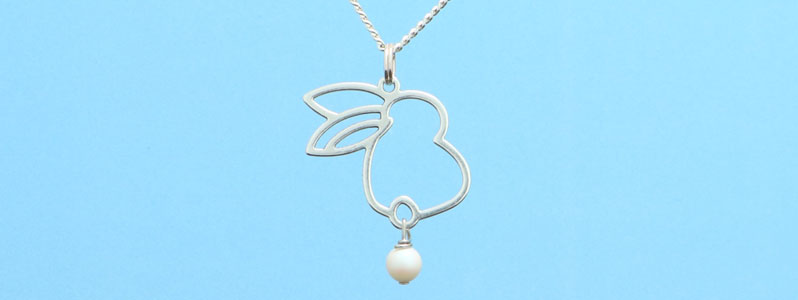 Easter Jewellery Necklace with Silver Plated Bunny Pendant 