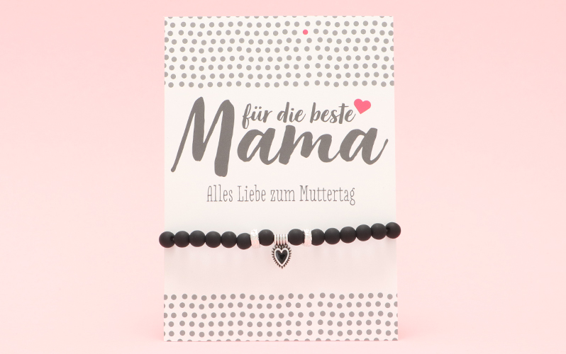 Armband für den Muttertag auf Schmuckkarte 