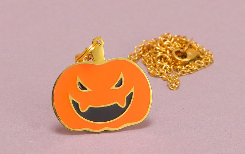 Halloween Pumpkin Necklace 