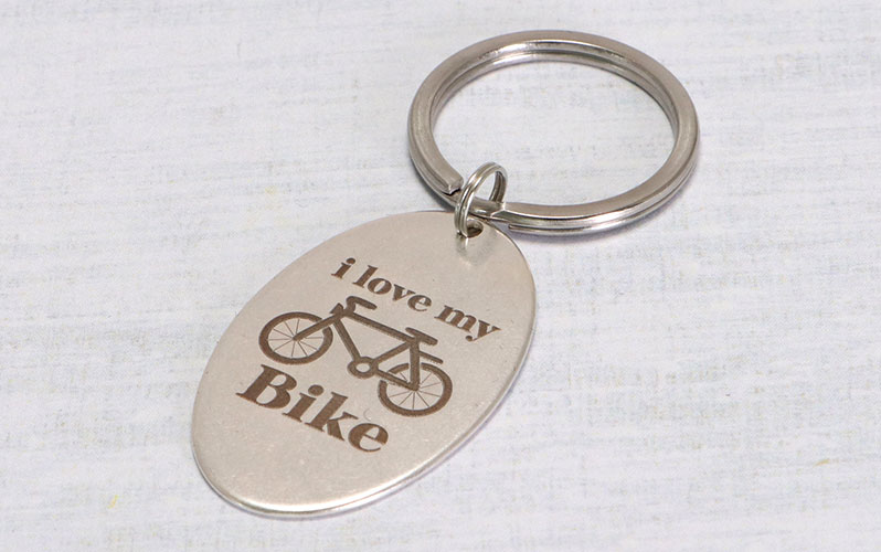 Sleutelhanger "Ik hou van mijn fiets" Ovaal 