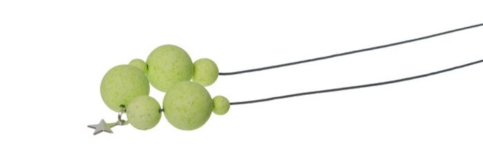 Collier à boules stylé vert clair 