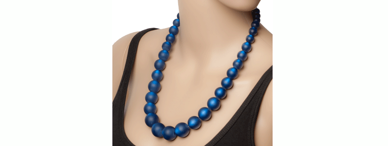 Uni Polarisk Ball Necklace Dark Blue 