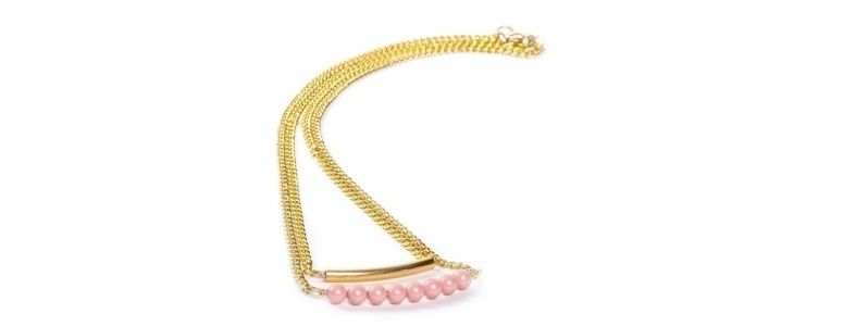 Golden Double Chain Pink Coral 