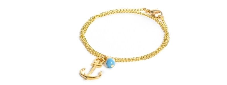 Fine gold bracelets anchor 